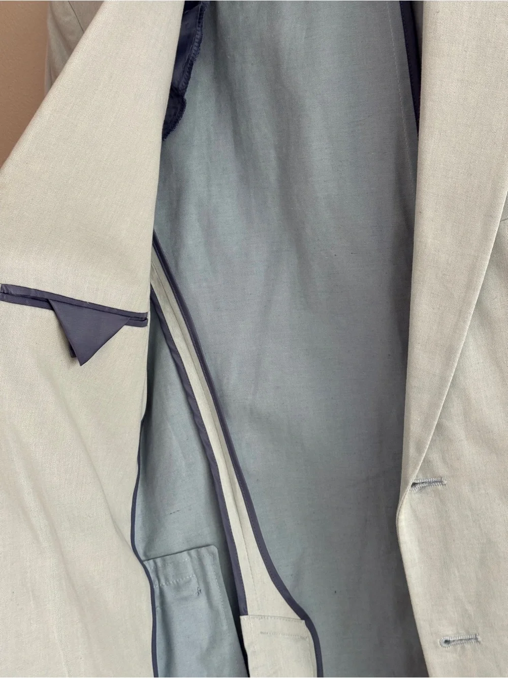 Banana Republic Light Gray Men's Single-Breasted Blazer